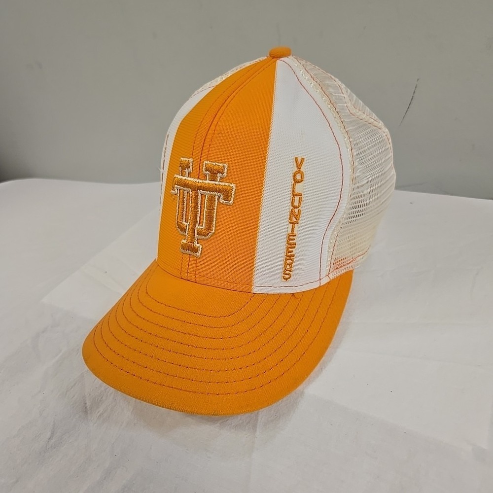Vintage Tennessee Volunteers Hat Cap Snap Back Mens Orange White NCAA Trucker - Picture 3 of 9